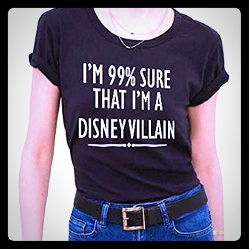 ✅Disney Villains Women’s Med Black Tee